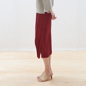 [최초가 149000원] 레터링 자수 슬릿 스커트_LPSKF023001