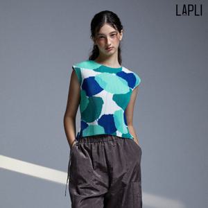 [최초가 99000원] 플라워 프린트 V넥 크롭 티셔츠_LPTSF024004