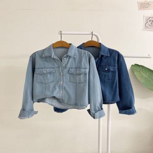 [브리치]  / 엔드비 절개 포켓 청 데님 셔츠(2color)