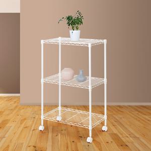 베이직 화이트 메탈렉 선반 600 3단