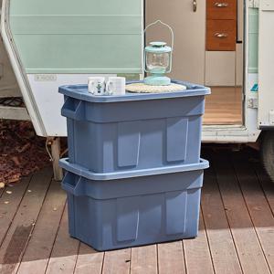 그란데 대용량 수납 리빙박스 75L 네이비 2P+상판1P