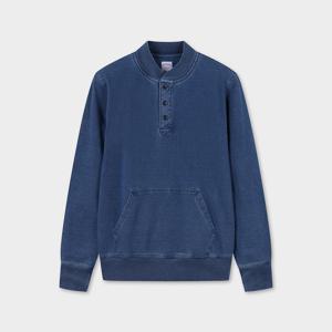 [정상가 259000원] 베이스볼 칼라 스웻셔츠 (인디고) (BBNPMM7475OFS)