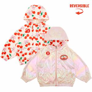 [키즈]체리 샤이니 리버시블 후드 바람막이_BP61JF412