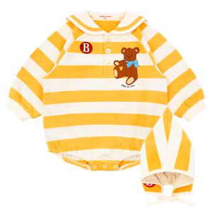 베이비 로지 베어 스트라이프 바디수트 세트_BP61SE162