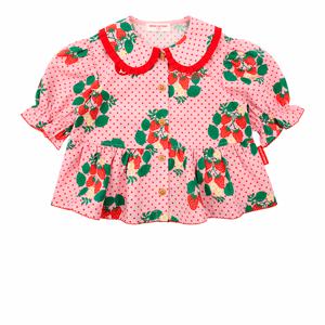 [키즈]스트로베리 도트 올 오버 퍼프 블라우스_BP61BL445