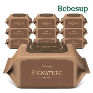 시그니처 브라운 물티슈 70매 캡 10팩