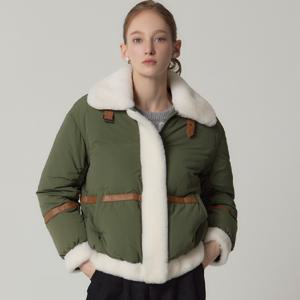 [최초가 598000원](LeOT)] 프리미엄 양모100 시어링 무톤 구스다운 패딩점퍼