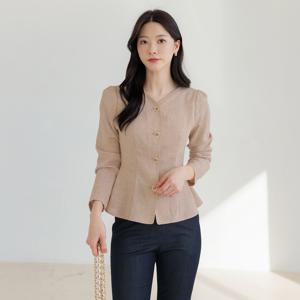 (~XXL까지) 케솜 페플럼 트위드 블라우스 봄 가을 하객룩 오피스룩 모임룩 격식룩 빅사이즈