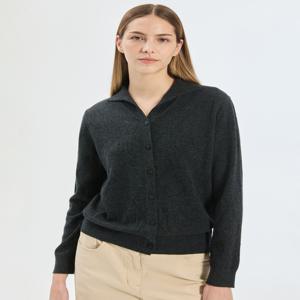 닥스 여성 [[25FW]] DLSW5D933CG 차콜그레이 DD로고 울캐시미어혼방 가디건