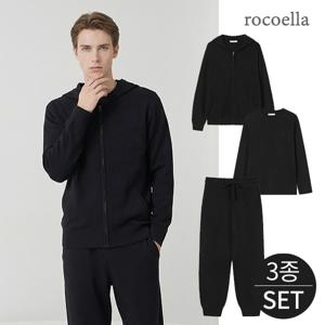 레이 남성 후드니트집업+티셔츠+팬츠 3종세트