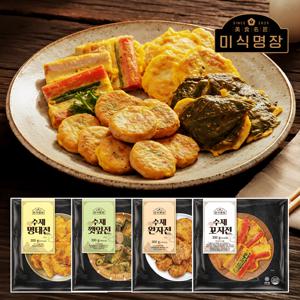 김선영 미식명장 모둠전 세트 1팩당 300g 명태전 완자전 꼬지전 깻잎전