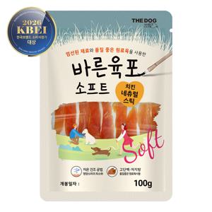 올바른 소프트 육포 사사미 치킨네츄럴스틱 100g