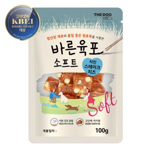 올바른 소프트 육포 사사미 치킨스테이크치즈 100g