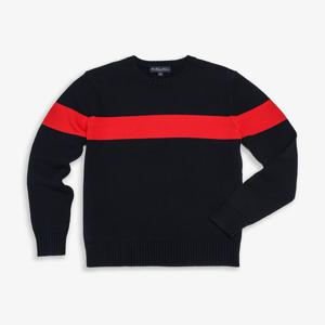 코튼 아카이브 체스트 스트라이프 크루넥 스웨터 (블루) (31696282)