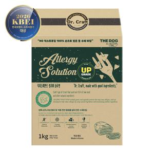더독 닥터크래프트 솔루션 그레인프리 생육 가수분해 기능성 알러지 사료1kg