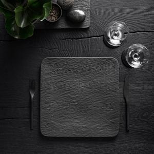 매뉴팩처락 정사각서빙접시 블랙 1P (2680)