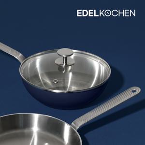 통5중 볼라 316 웍팬+유리뚜껑 24cm (모던 블루)