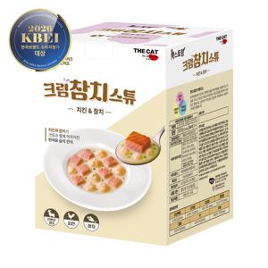더캣 캣스토랑 고양이 습식 간식 산양유 크림스튜 치킨 참치 70g X 1박스(8개입)