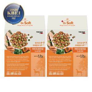 [1+1]  닥터소프트 치킨 & 장건강 사료 1.2kg