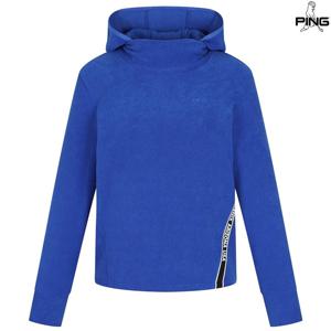 [핑골프][양말드림]여성 기모 테잎 후드 긴팔 티셔츠 121D4TR383_BL