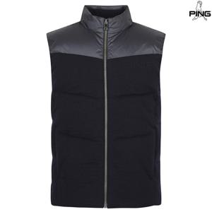 [양말드림]남성 배색 구스 다운 집업 니트 베스트 111D4SV381_NA