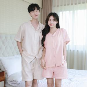 [브리치]  / 잔체크 브라캡 잠옷 커플잠옷(빅사이즈 추가)