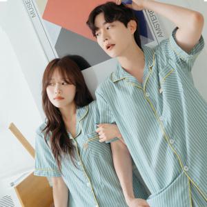 [브리치]  / 풀크 아사면 커플 여름 잠옷 순면 파자마