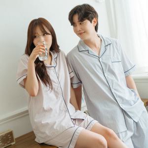 [브리치]  / 자체제작 브라 내장 아사면 노브라 커플 잠옷