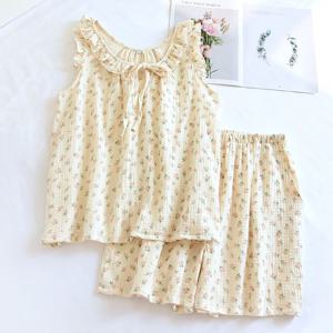 [브리치]  / (빅사이즈 가능)포레스트 순면 여름 민소매 잠옷