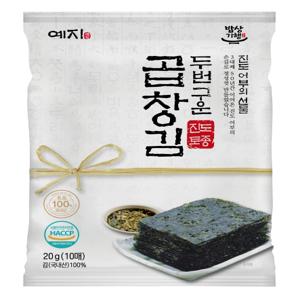 예지김 진도 명품 두번구운 곱창돌김 10봉(총 100장)