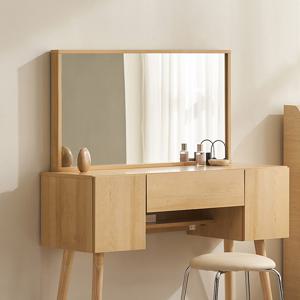 도슨 멀티수납형 사각거울 화장대 세트(스툴포함)