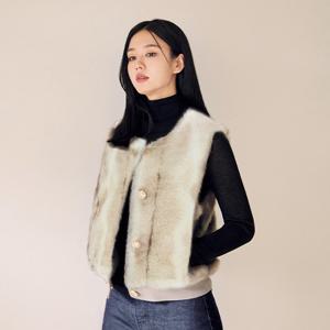 [최초가 59,900]FAUX 밍크 버튼업 베스트