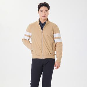 남성 골프 우븐패치 니트 집업 VMMSN801_BE