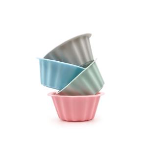 파미레 실리콘 머핀컵 대(4P) 머핀빵틀 계란찜 모양틀 반찬용기 밥용기 실리콘머핀컵 머핀컵