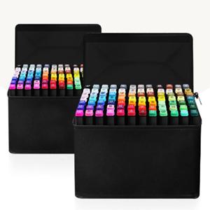 디자인 마카펜 세트 2 마카펜세트 80색 가 파우치 그리기 애니메이션 신학기 마커 도구