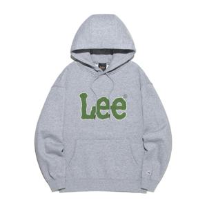 LEE 부클 트위치 로고 기모 후드 티셔츠 그레이 LE2504HD05GR
