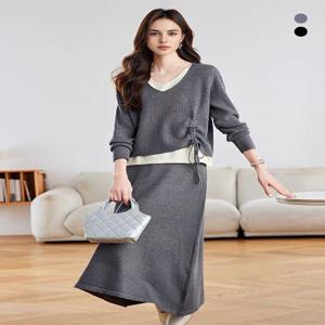 [비바로그] 첸레이어드 니트 투피스 원피스