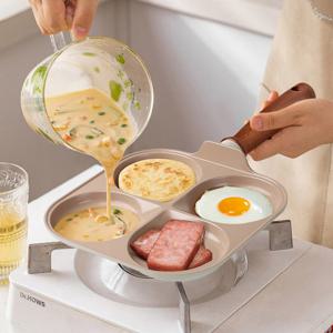 국내생산 통6중 인덕션 4구 에그팬 IH 계란후라이팬 사각팬