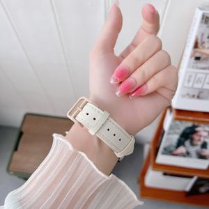 갤럭시워치밴드 갤럭시워치 6 5 4 호환 금장 가죽 패션 스트랩 시계줄 갤럭시워치스트랩