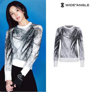 공식 신상 여성 TO 전판 패턴 라운드넥 골프 스웨터 L WWW25K11W3