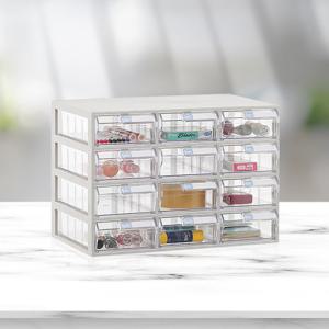 B타입 수납함 3x4/플라스틱 투명 서랍 공구함 툴 박스 부속 부품함 상자 다용도 보관 정리 피스통 적재함