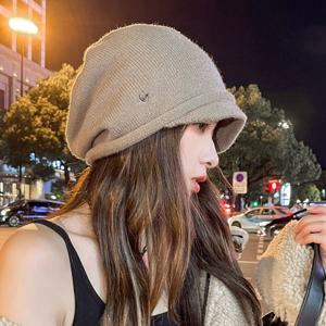 숏챙 니트비니 여성 가을 겨울 모자 심플비니 챙비니 여자모자 여성모자 남성비니