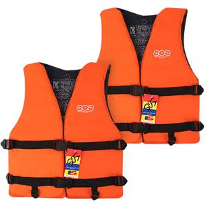 마마로 SOS 국산 유아동 성인 오렌지 구명조끼 부력보조복