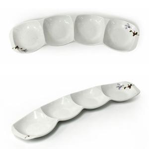4칸나눔그릇 멜라민 한식 4칸 나눔접시 반찬그릇 45.3x11.3cm 3호 4칸나눔접시
