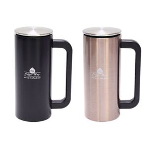 머그잔 핫콤 머그컵 스텐 커피컵 텀블러 핑크 0.35L 투명컵