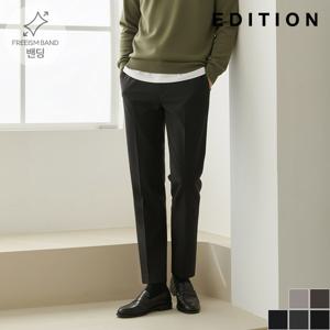 테이퍼드 크롭 허리 밴딩 슬랙스 (NNC4PP1992)