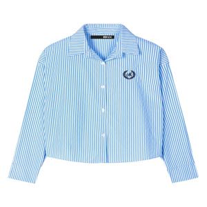 잔스트라이프 자수 포인트 카라 셔츠 (BW3BL018L0)