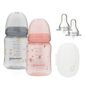 [컬러세트] PP 컬러 슬림형 젖병140ml2개 아이쏙2개(케이스)