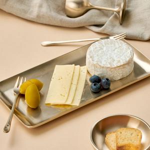 오부자 방짜유기 직사각 생선 접시 1P