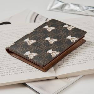 [선물포장/쇼핑백동봉] 여성 브라운 패턴 소가죽 카드지갑 DCWA5E793J